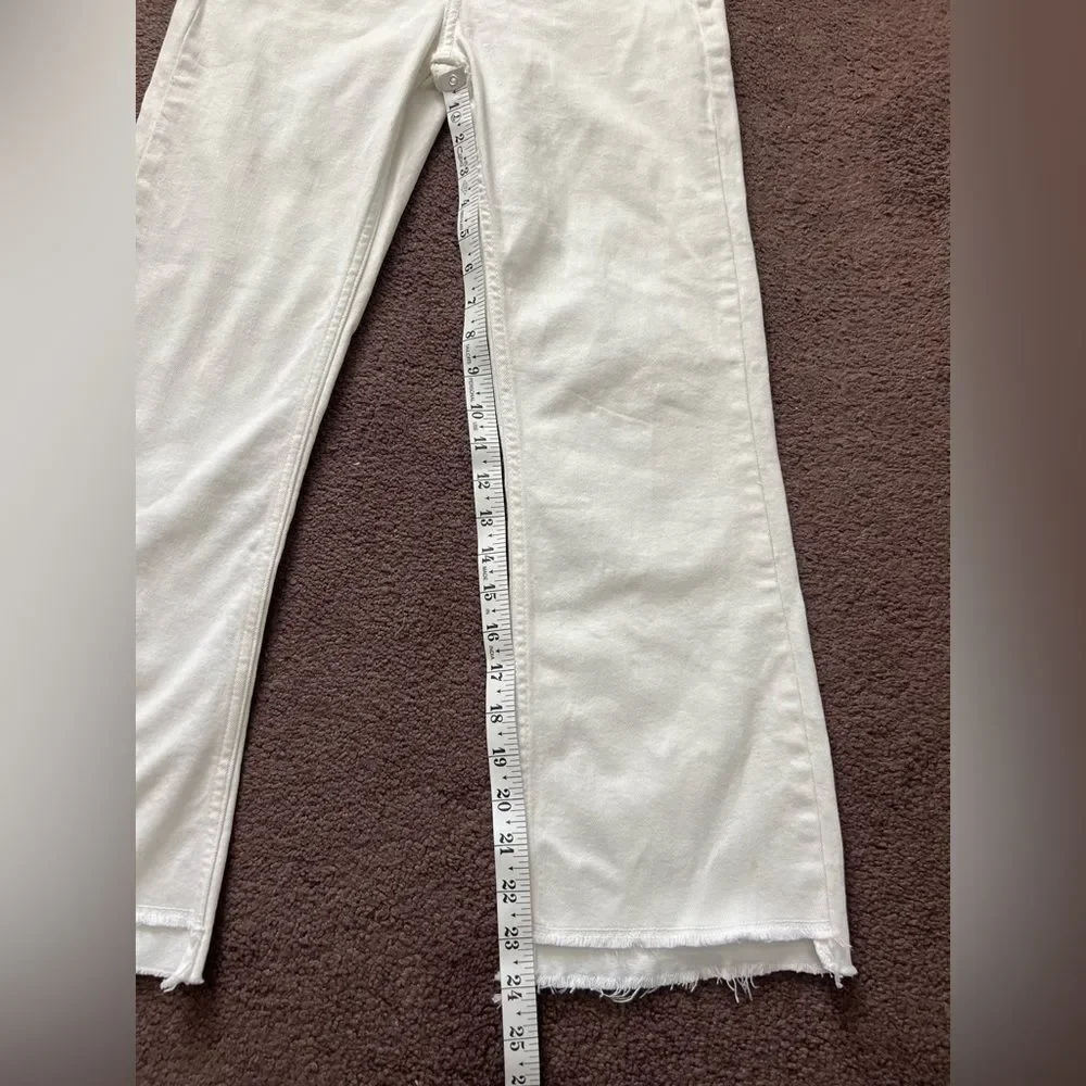 Zara High Waist Raw Hem Straight Leg - Picture 10 of 10